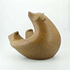 1990s Postmodern Abstract Honey Bear Sculpture Large Architectural Form