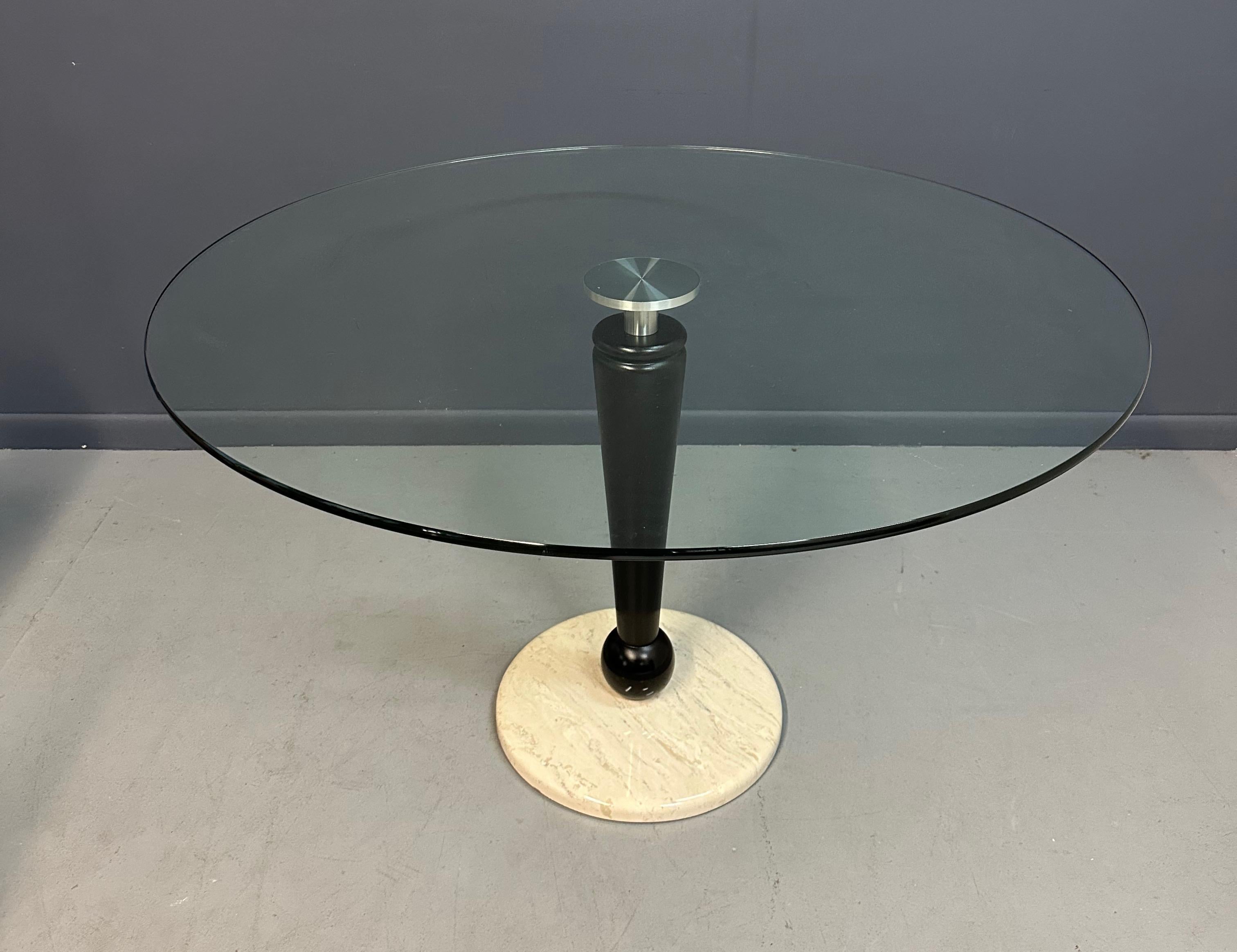 North American 1990s Post Modern Center Hall or Breakfast Room Table by Kaiser Newman For Sale