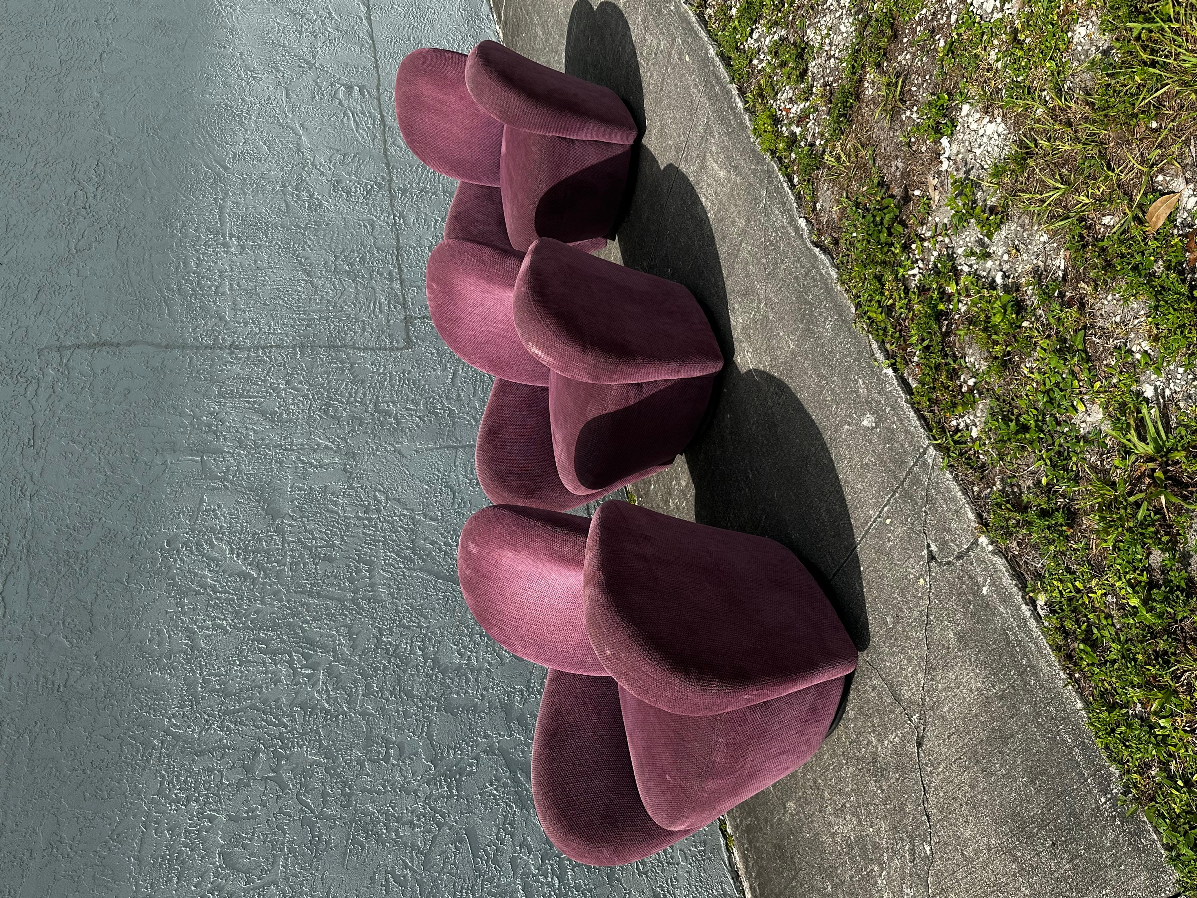 1990s Post Modern Muave Swivel Chairs by Michael Wolk for Directional, Set of 2 For Sale 9