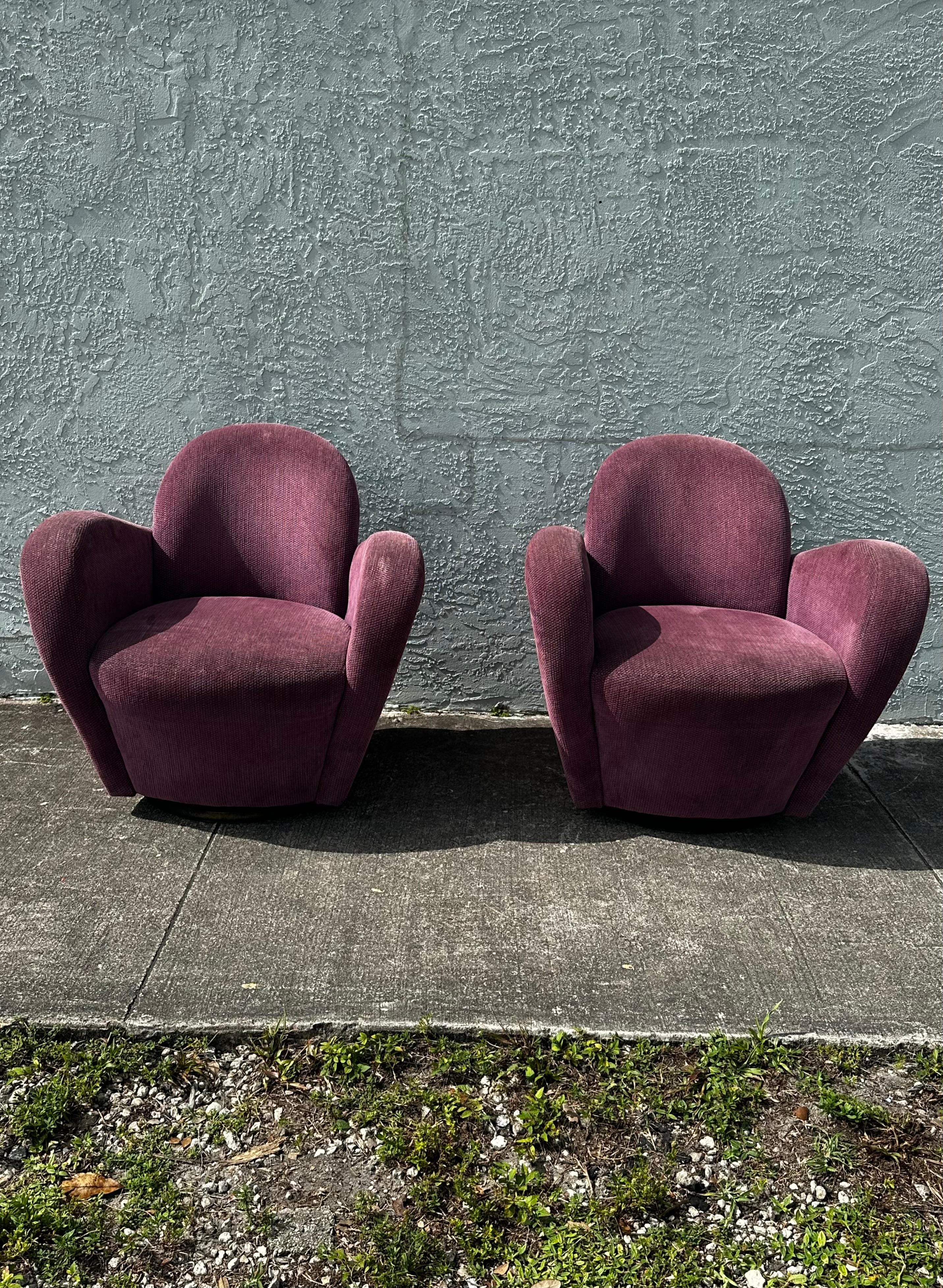 A nice pair of all original Miami chairs by Michael Wolk.  