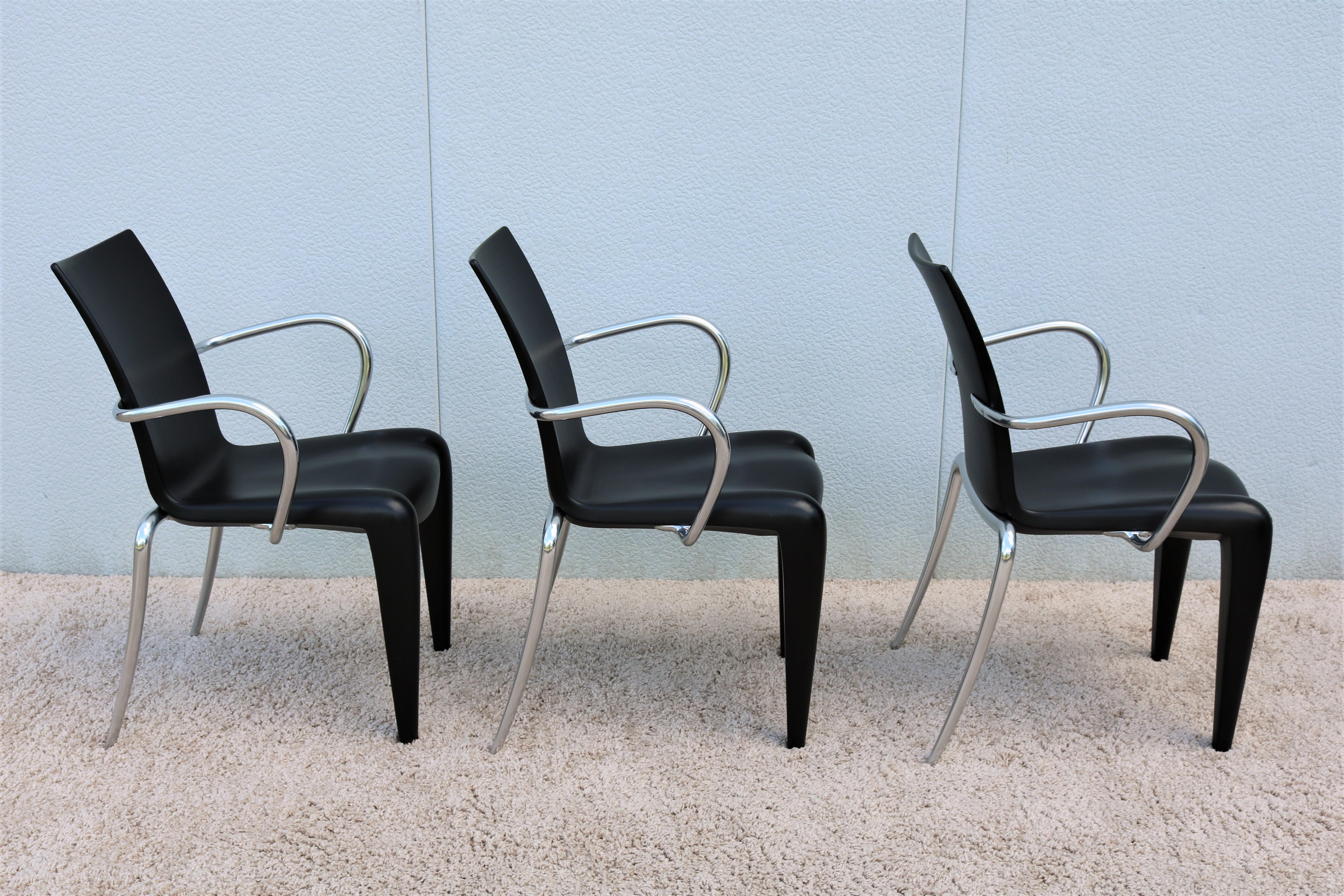 1990er Jahre Post-Modern Philippe Starck für Vitra Schwarzer Louis 20 Sessel, 3 verfügbar im Angebot 4