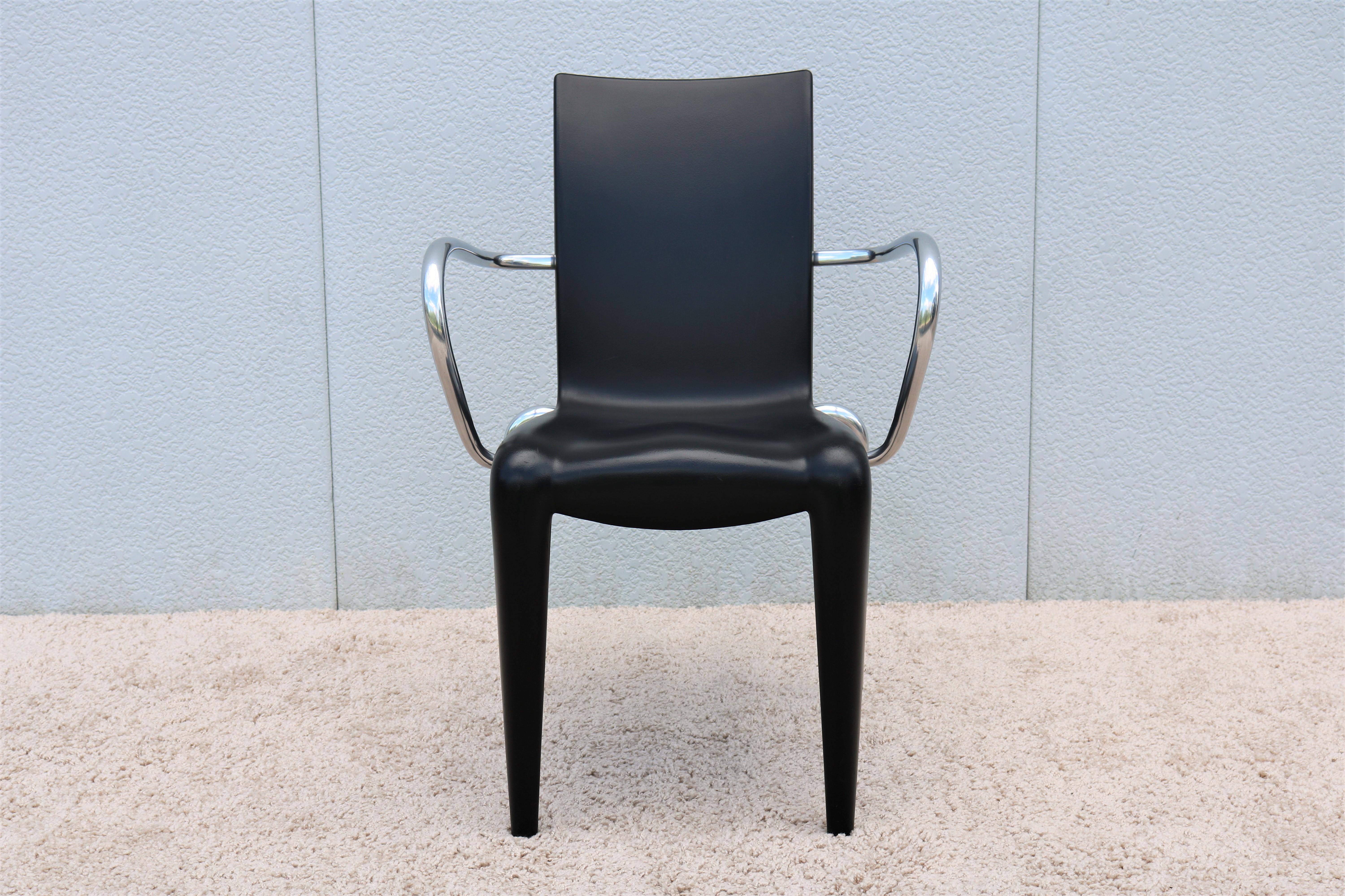 1990er Jahre Post-Modern Philippe Starck für Vitra Schwarzer Louis 20 Sessel, 3 verfügbar (Postmoderne) im Angebot