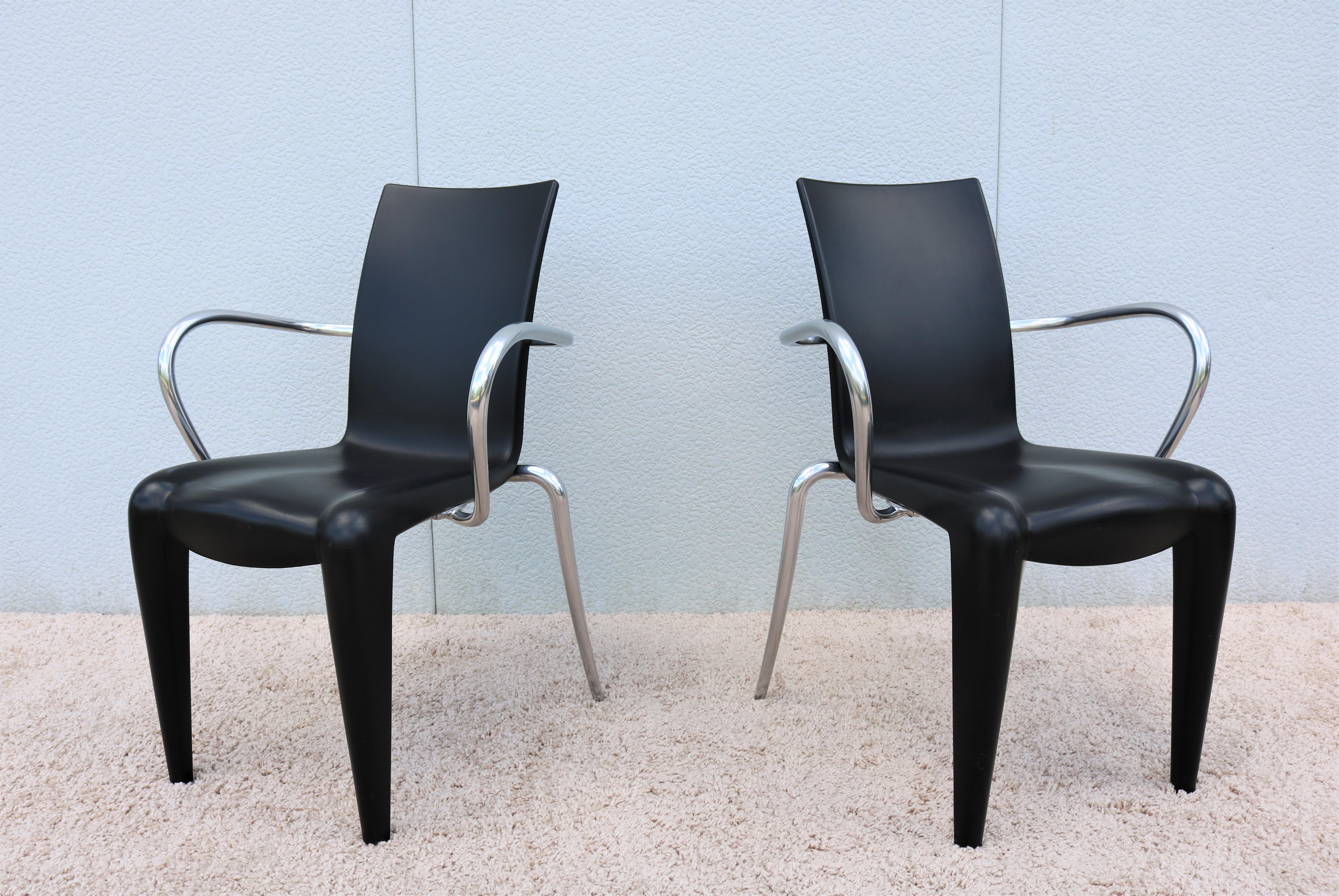 1990er Jahre Post-Modern Philippe Starck für Vitra Schwarzer Louis 20 Sessel, 3 verfügbar (Europäisch) im Angebot