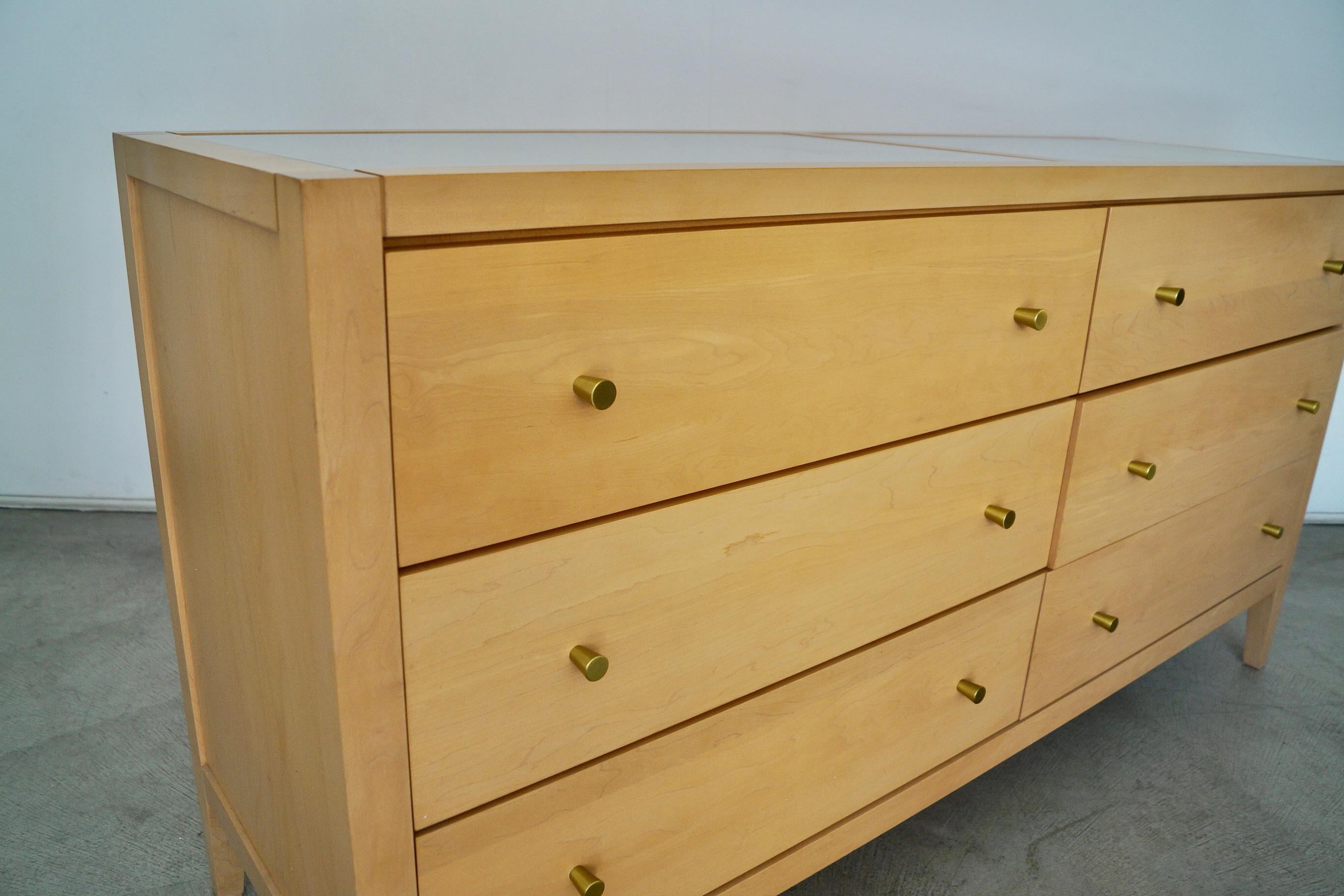 1990's Postmodern Baronet Furniture Solid Maple Dresser 5