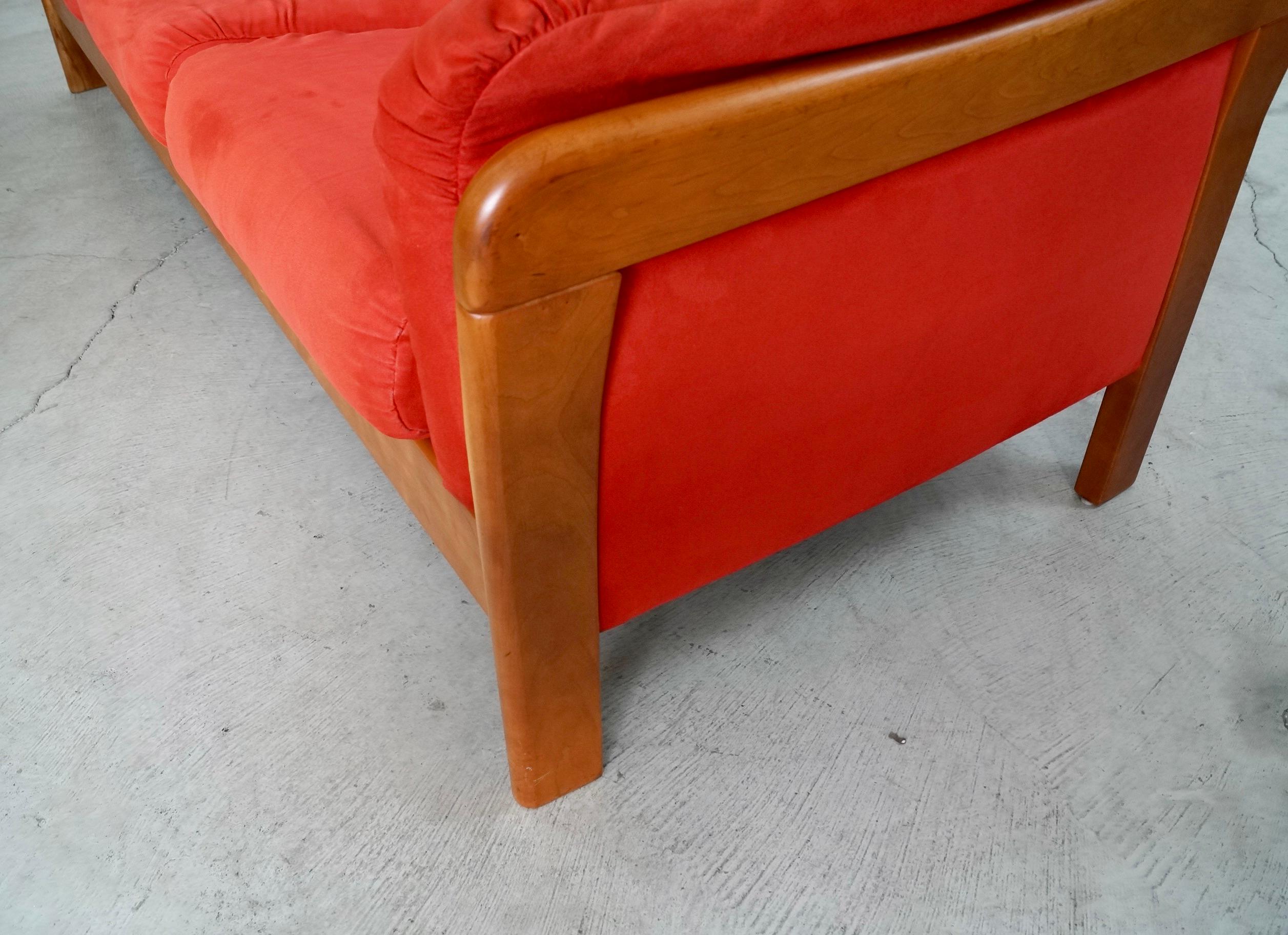 1990's Postmodern Danish Modern Style Teak Sofa by KSL 6