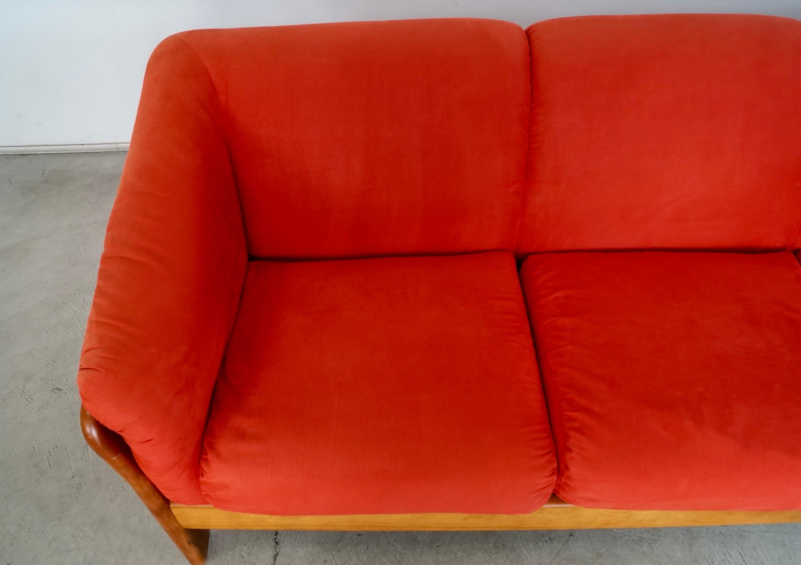 1990's Postmodern Danish Modern Style Teak Sofa by KSL 8