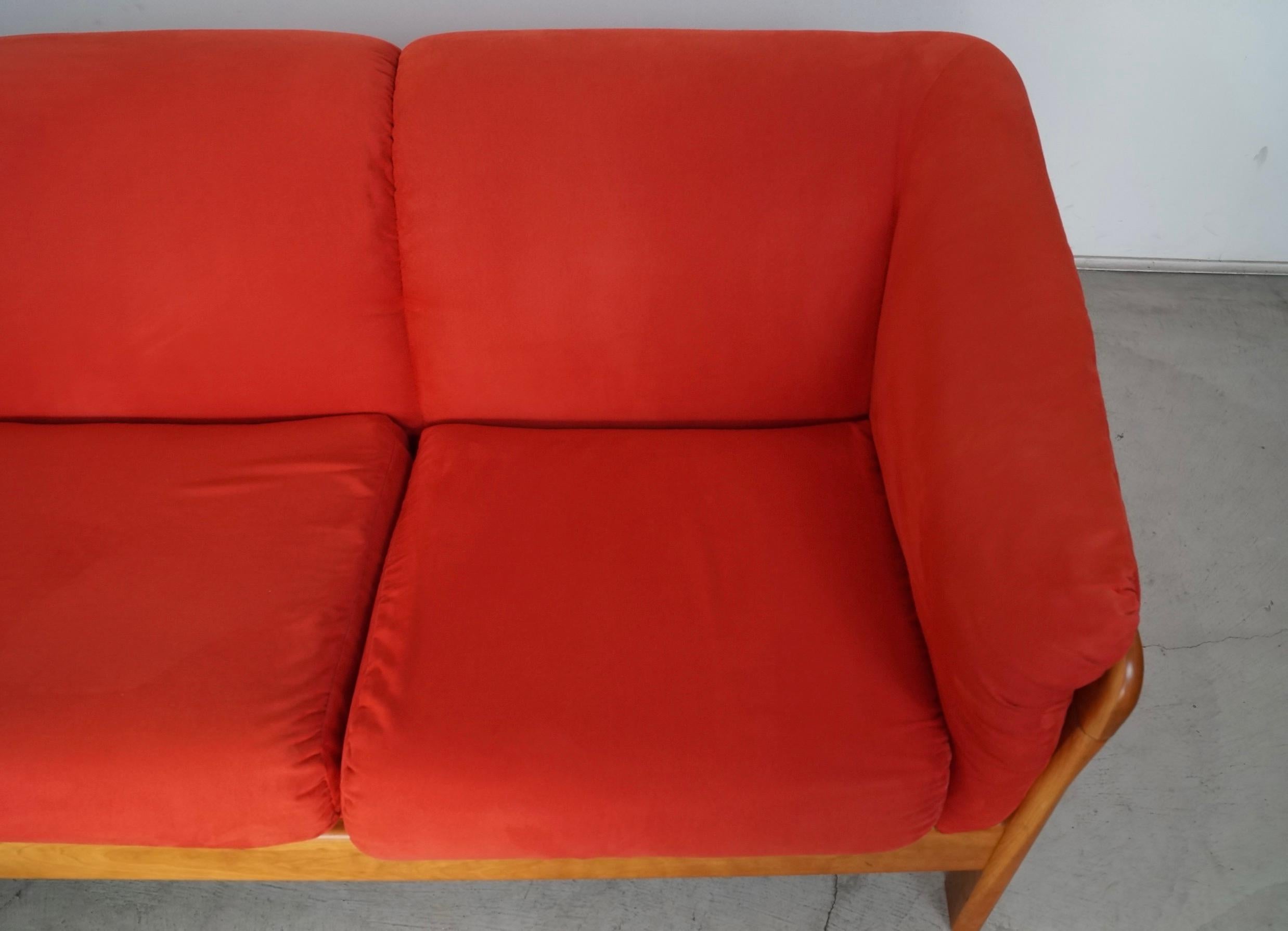 1990's Postmodern Danish Modern Style Teak Sofa by KSL 9