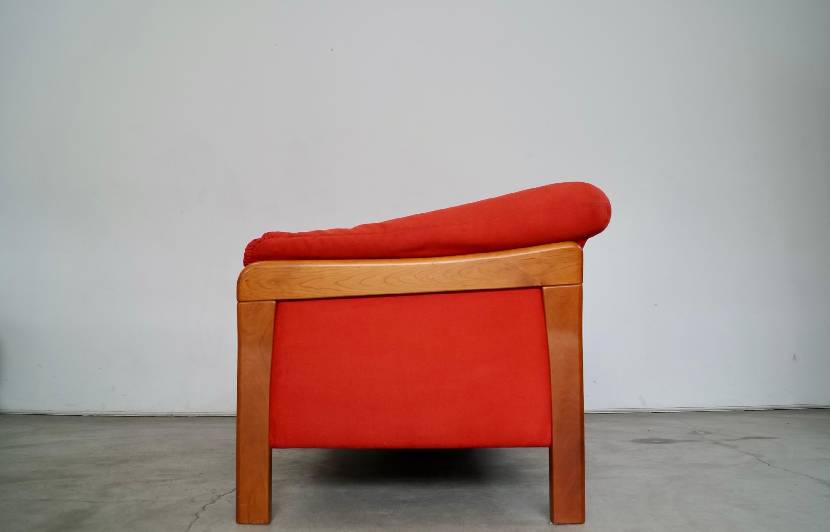 Canadian 1990's Postmodern Danish Modern Style Teak Sofa by KSL