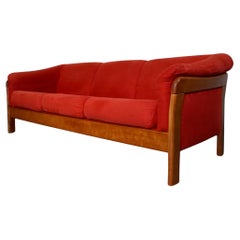 Vintage 1990's Postmodern Danish Modern Style Teak Sofa by KSL