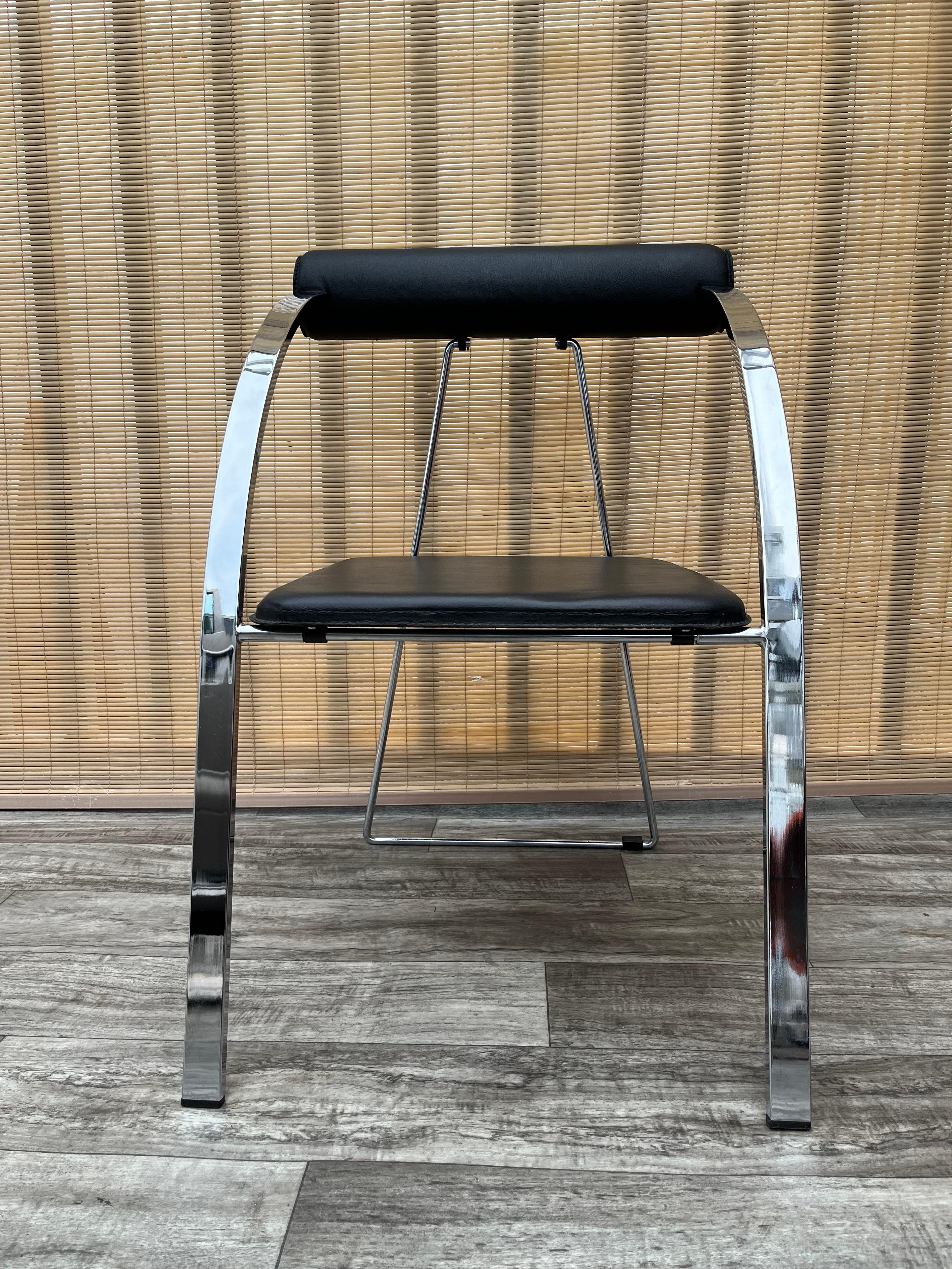 Italian 1990s Postmodern Folding Chair in the Rodney Kinsman'd Style For Sale