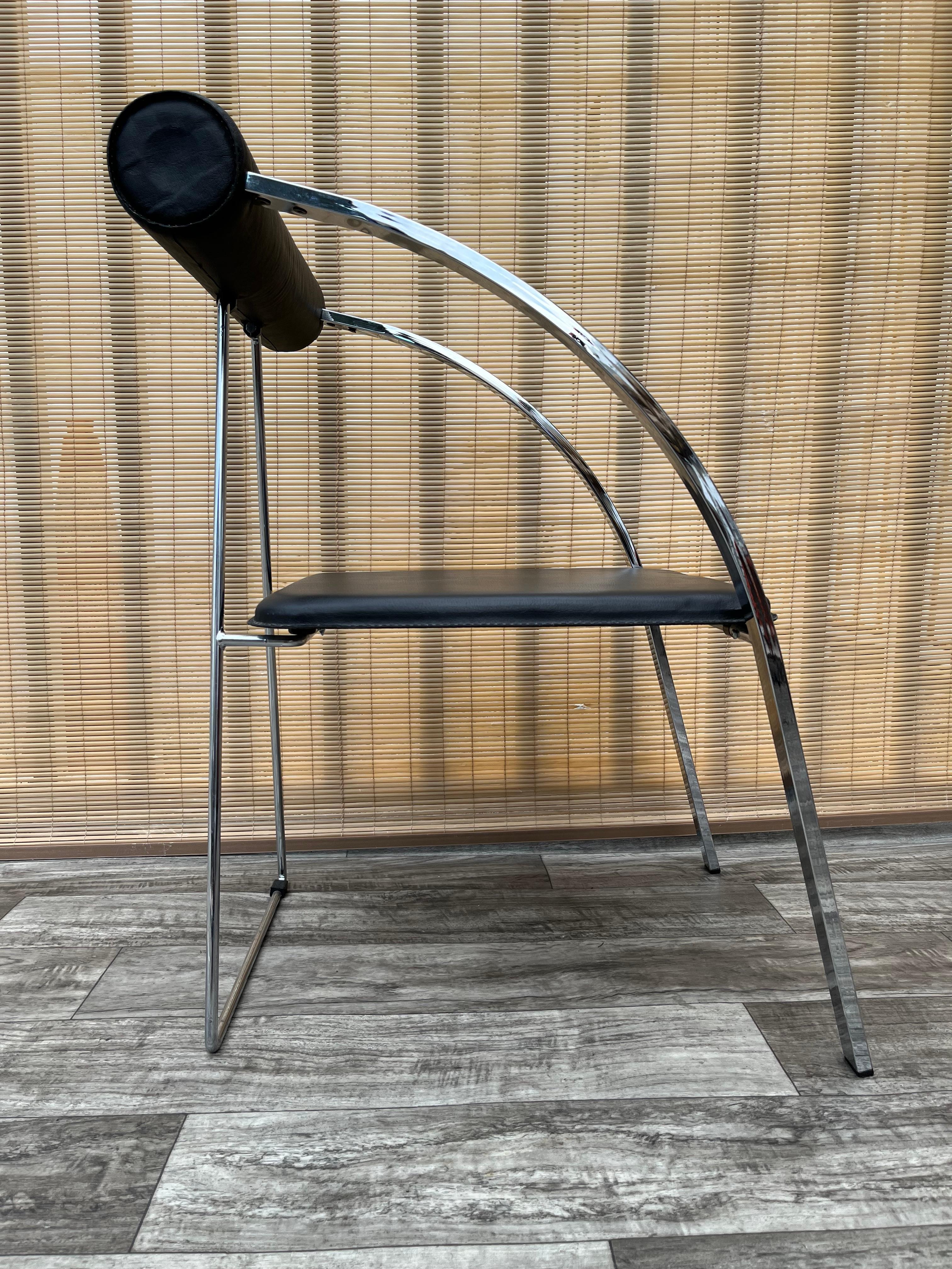 Late 20th Century 1990s Postmodern Folding Chair in the Rodney Kinsman'd Style For Sale