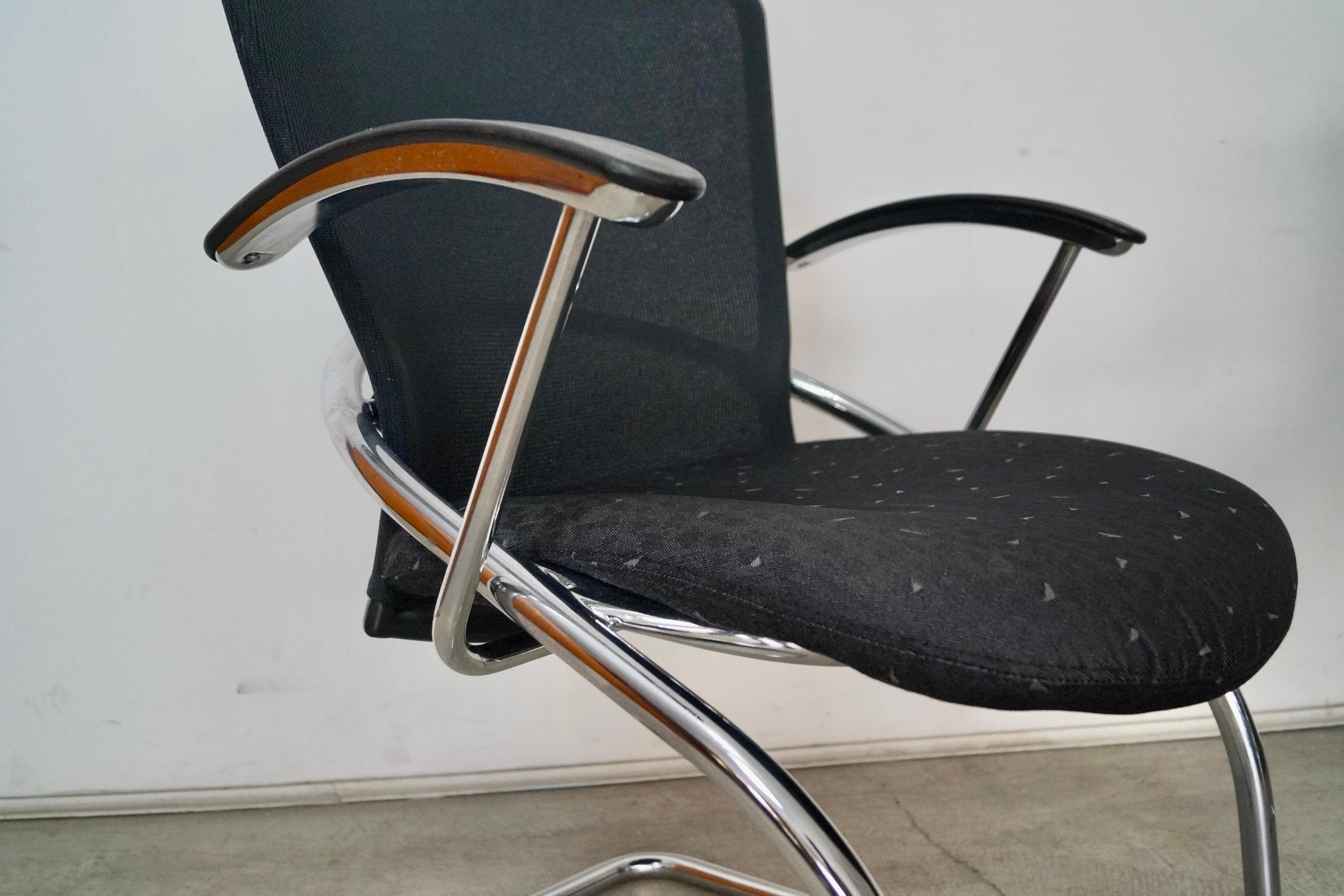 1990's Postmodern German Chrome Cantilever Arm Chairs - A Pair For Sale 11