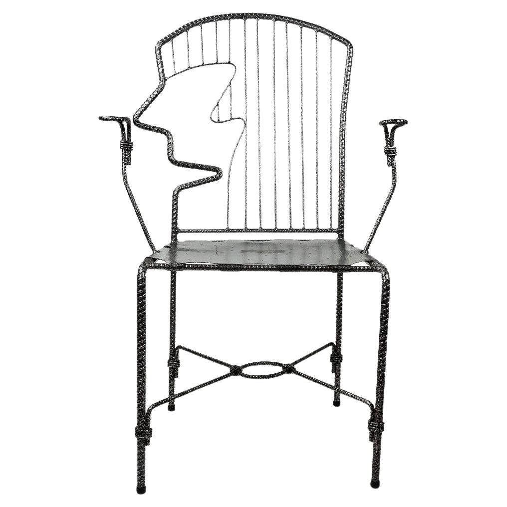 1990s Postmodern Handmade Head Chair by Ries Niemi