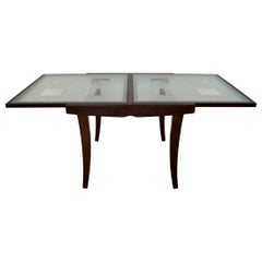 1990's Postmodern Italian Frosted Glass Dining Table by Calligaris