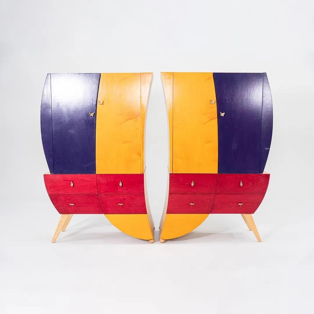 1990s Postmodern Sculptural Studio Craft Color Block Maple Armoire / Cabinet For Sale 6