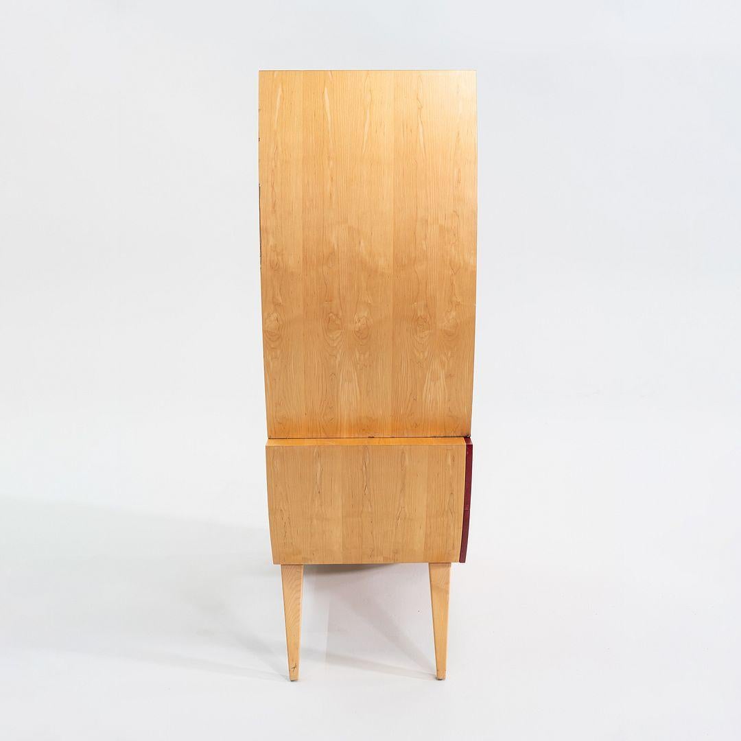 1990s Postmodern Sculptural Studio Craft Color Block Maple Armoire / Cabinet For Sale 2