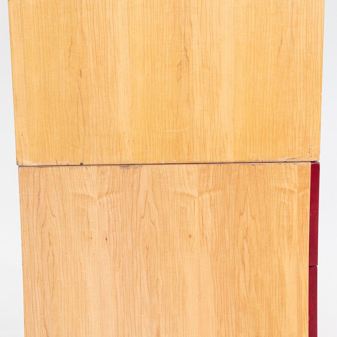 1990s Postmodern Sculptural Studio Craft Color Block Maple Armoire / Cabinet For Sale 2