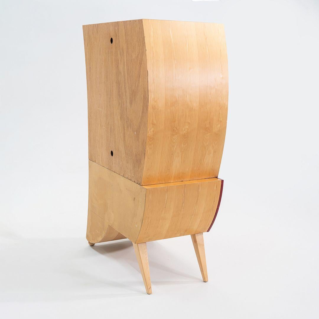 1990s Postmodern Sculptural Studio Craft Color Block Maple Armoire / Cabinet For Sale 3