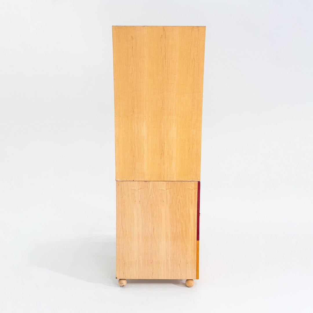 1990s Postmodern Sculptural Studio Craft Color Block Maple Armoire / Cabinet For Sale 3