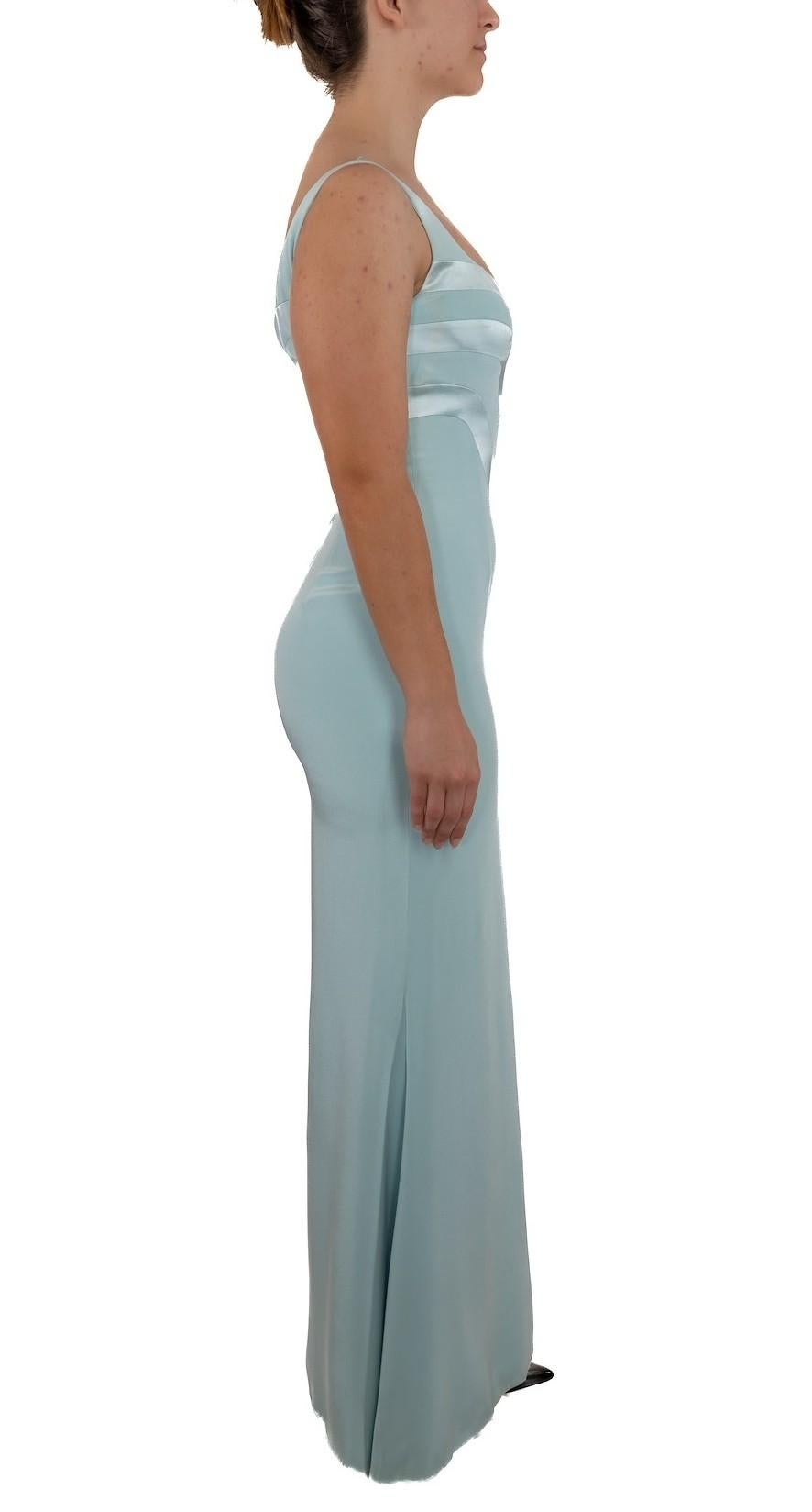1990S - Robe à coutures apparentes en crêpe de soie et satin dans le dos en vente 1