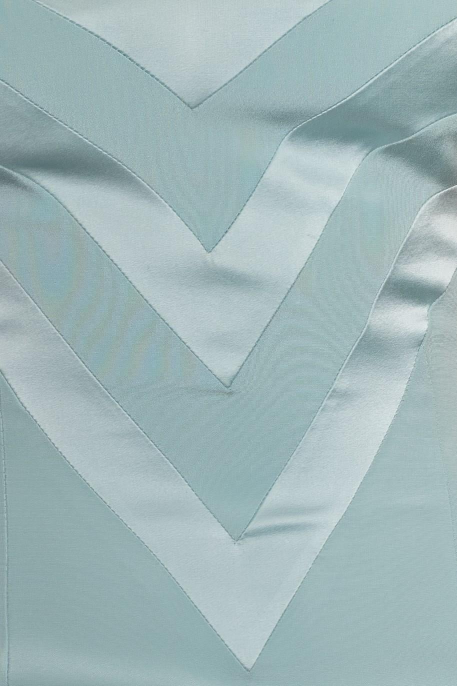 1990S - Robe à coutures apparentes en crêpe de soie et satin dans le dos en vente 5