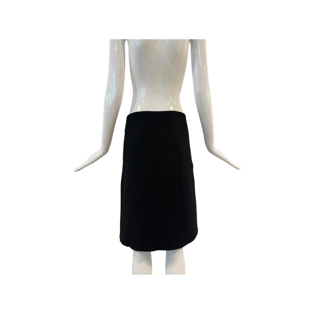 1990s Prada Angora Mink Leather Buckle Skirt  In Excellent Condition In Miami, FL