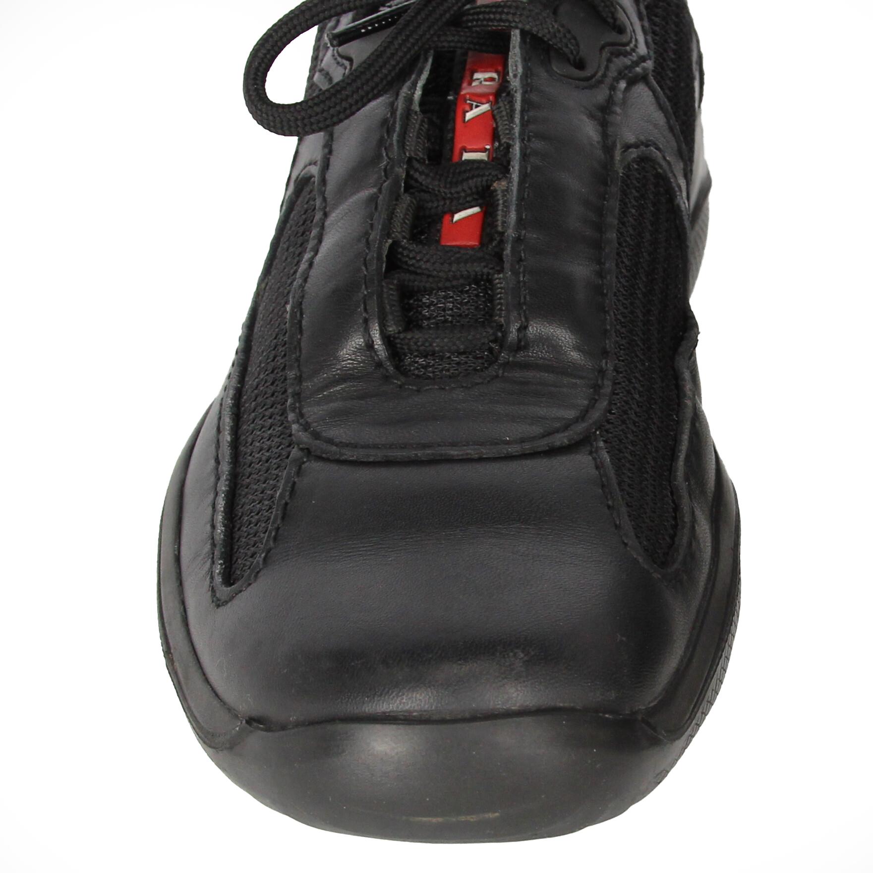 1990s Prada Black Lace-up Shoes 4