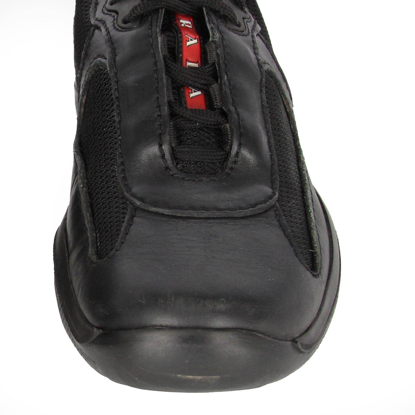1990s Prada Black Lace-up Shoes 5