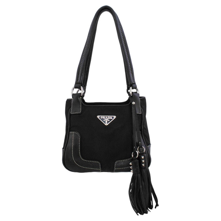 Prada Black Shoulder Bag Vintage - 10 For Sale on 1stDibs