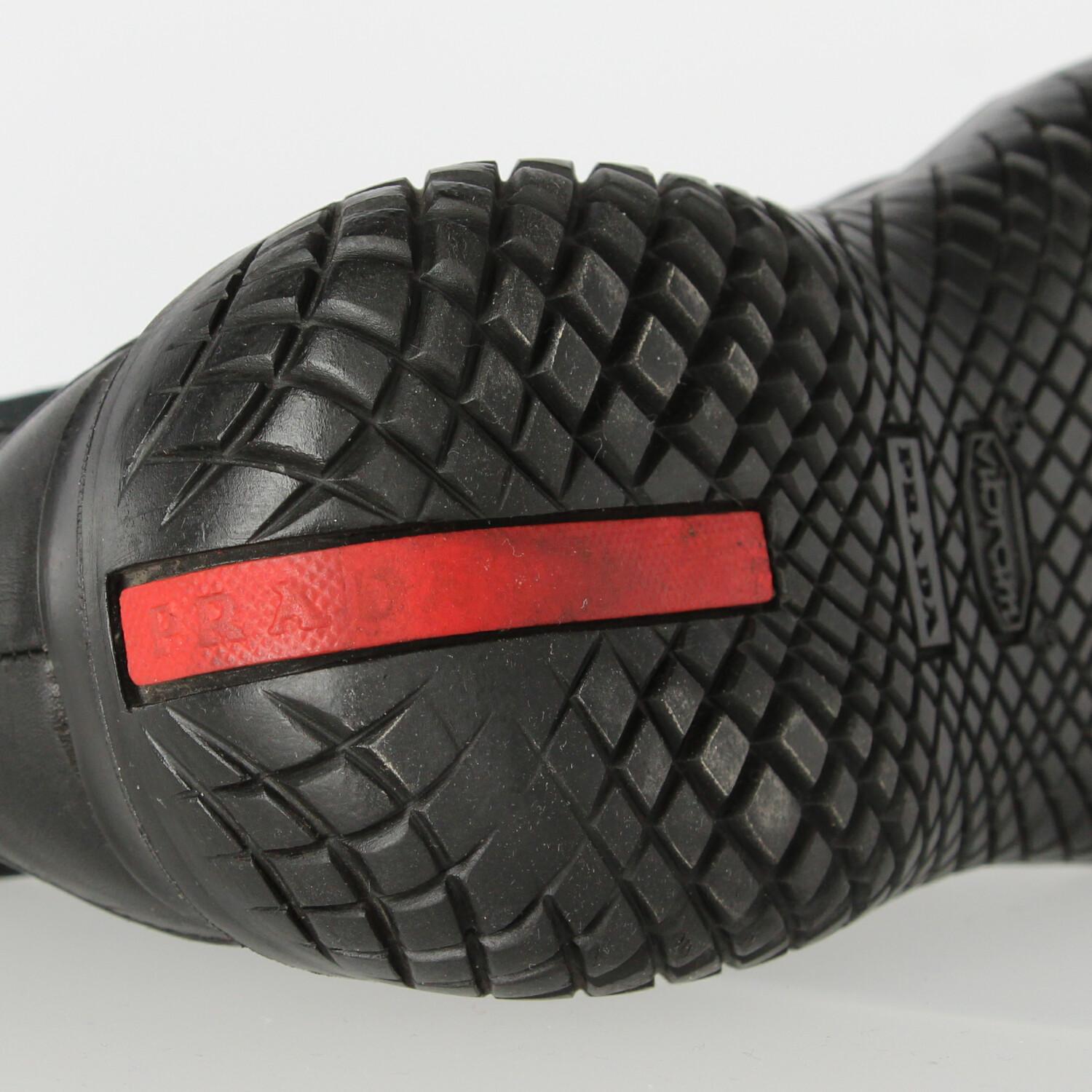 1990s Prada Black Leather Boots 5
