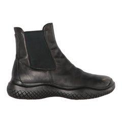 Retro 1990s Prada Black Leather Boots