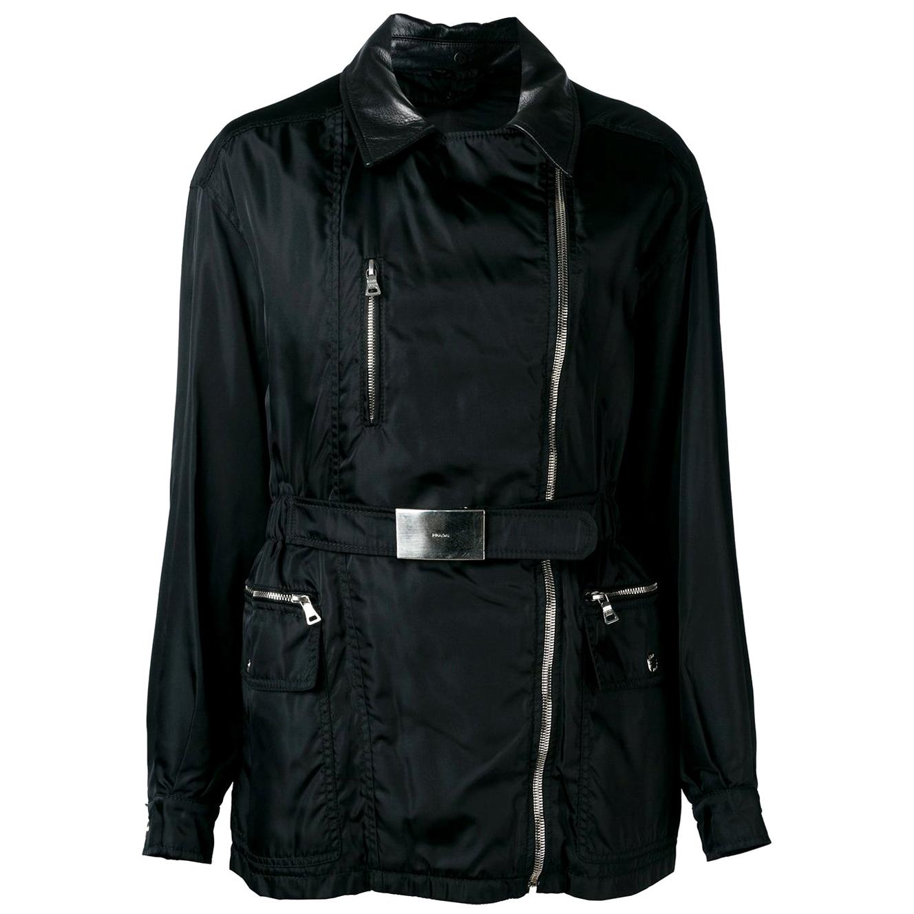 1990s Prada Black Nylon Jacket at 1stDibs