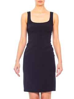1990s PRADA Black Poly Blend Perfect Little Dress With Stretch