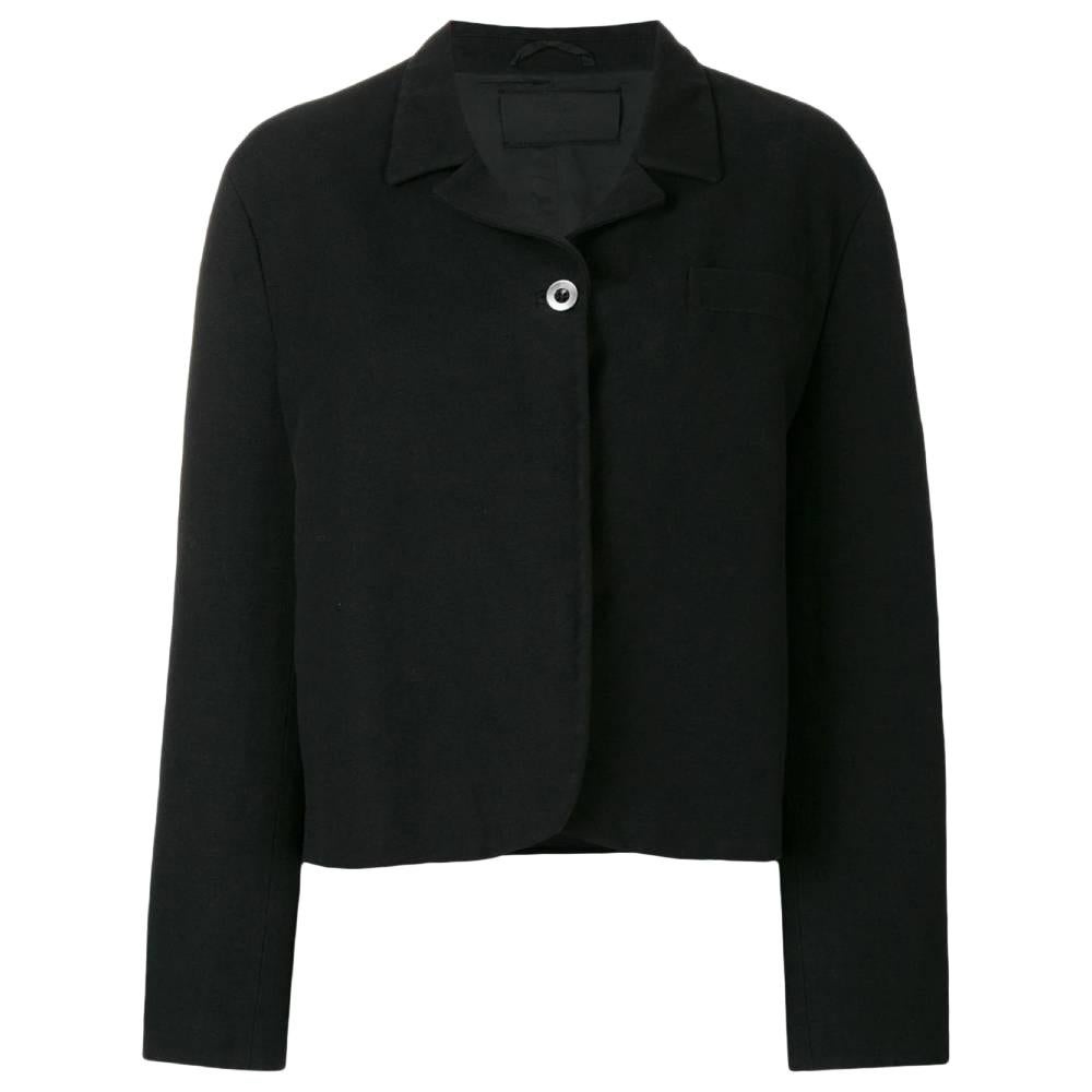1990s Prada Black Shirt Jacket at 1stDibs