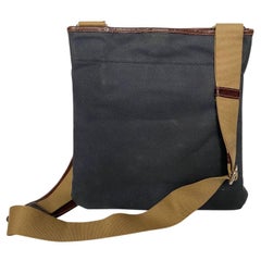 1990s Prada Denim Canvas Crossbody Messenger Bag