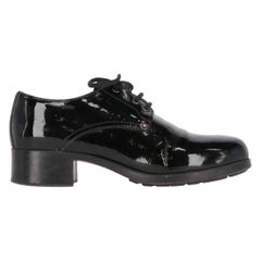 Retro 1990s Prada Leather Lace-up Shoes