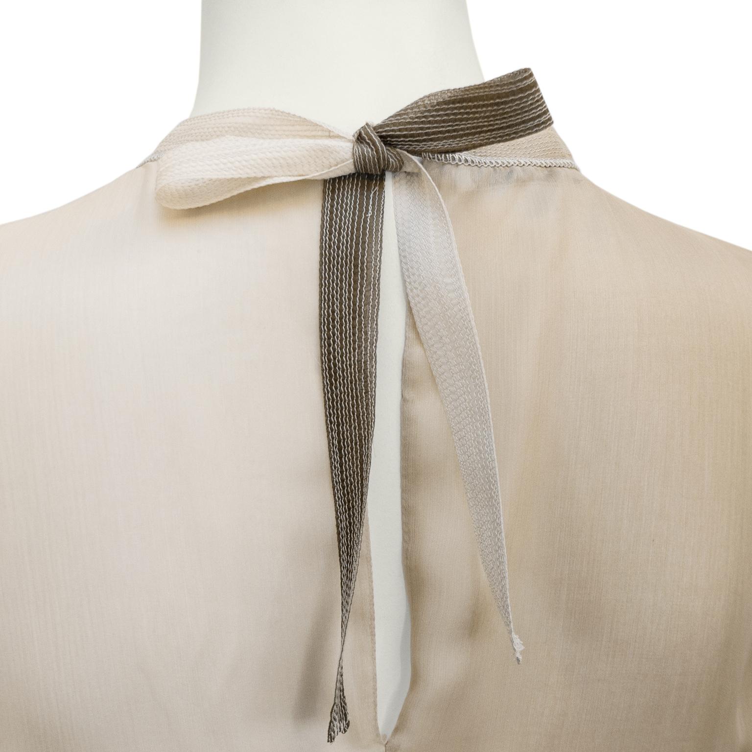 taupe chiffon dress