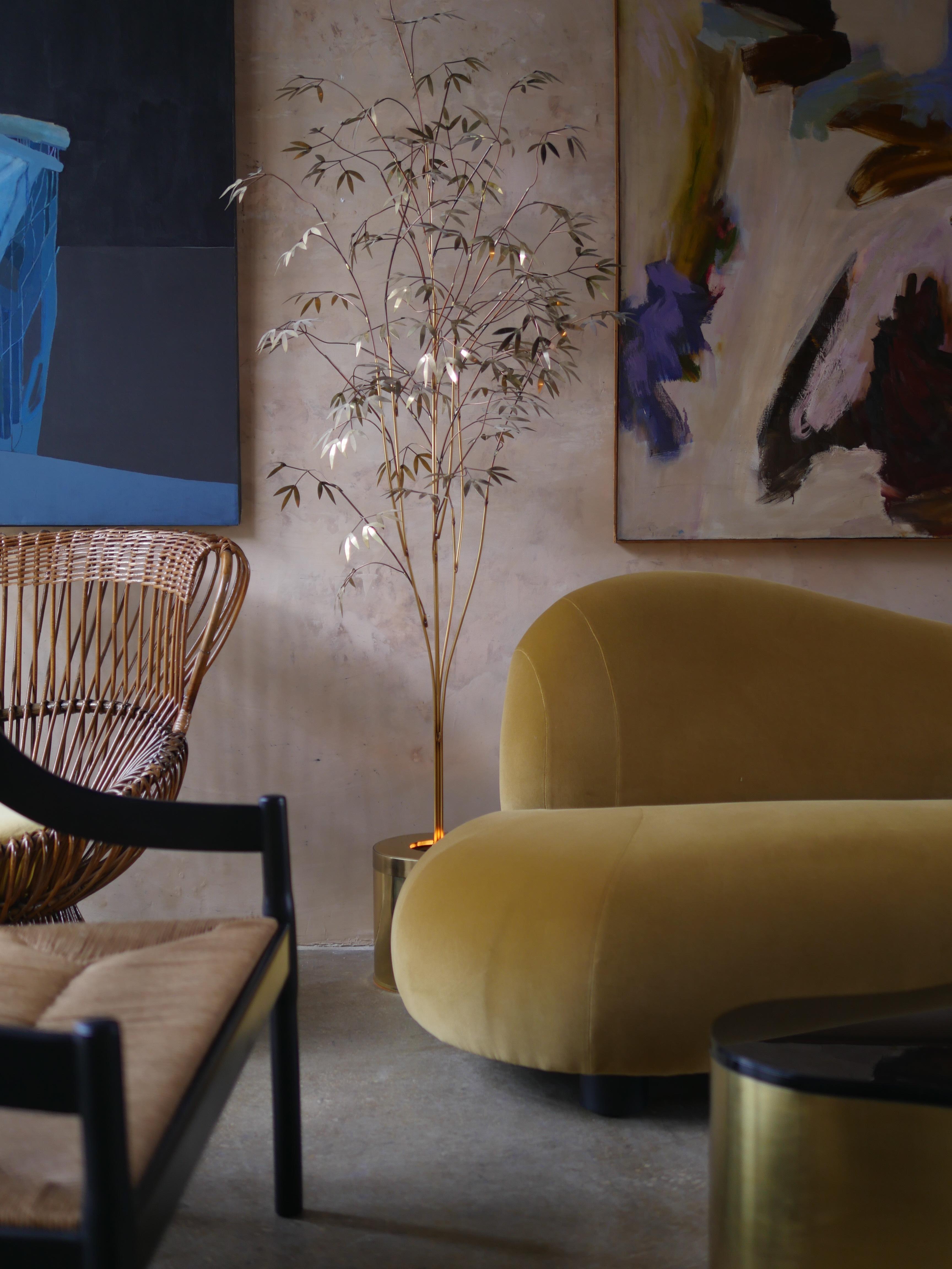 1990s Preview Organic Form Sofa in New Romo 100% Cotton Velvet For Sale 2
