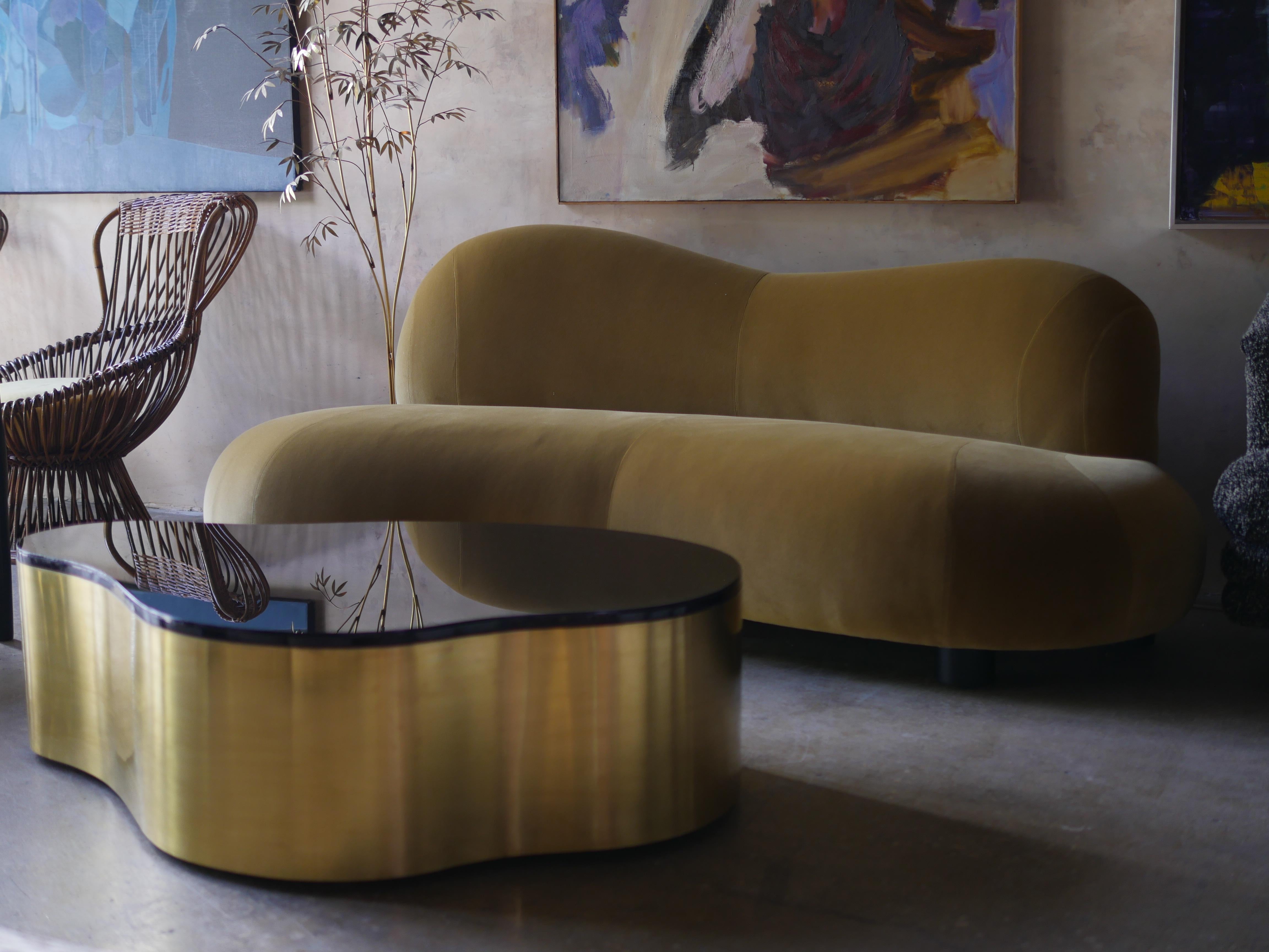 1990s Preview Organic Form Sofa in New Romo 100% Cotton Velvet For Sale 3