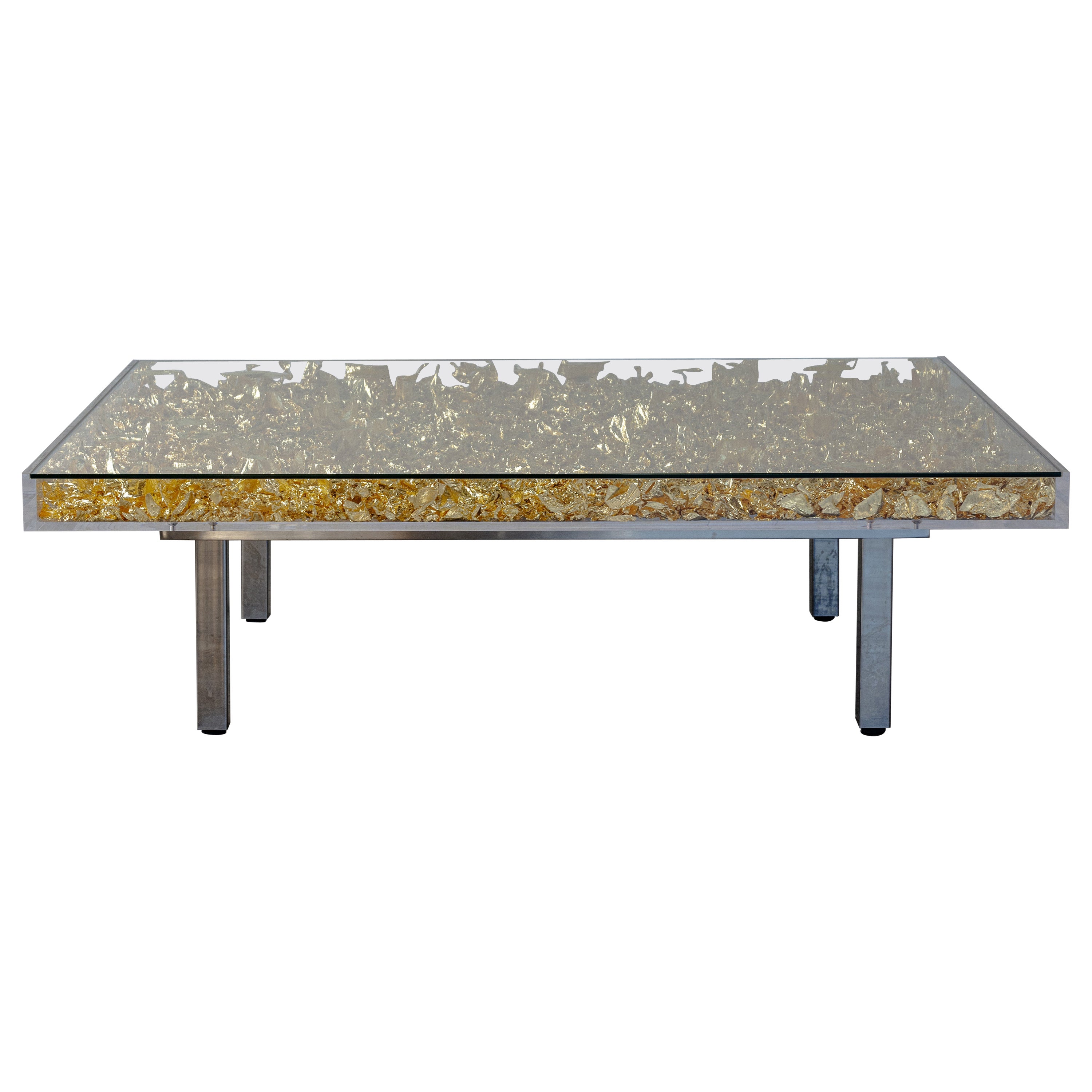 Production de tables Monogold par Yves Klein, années 1990