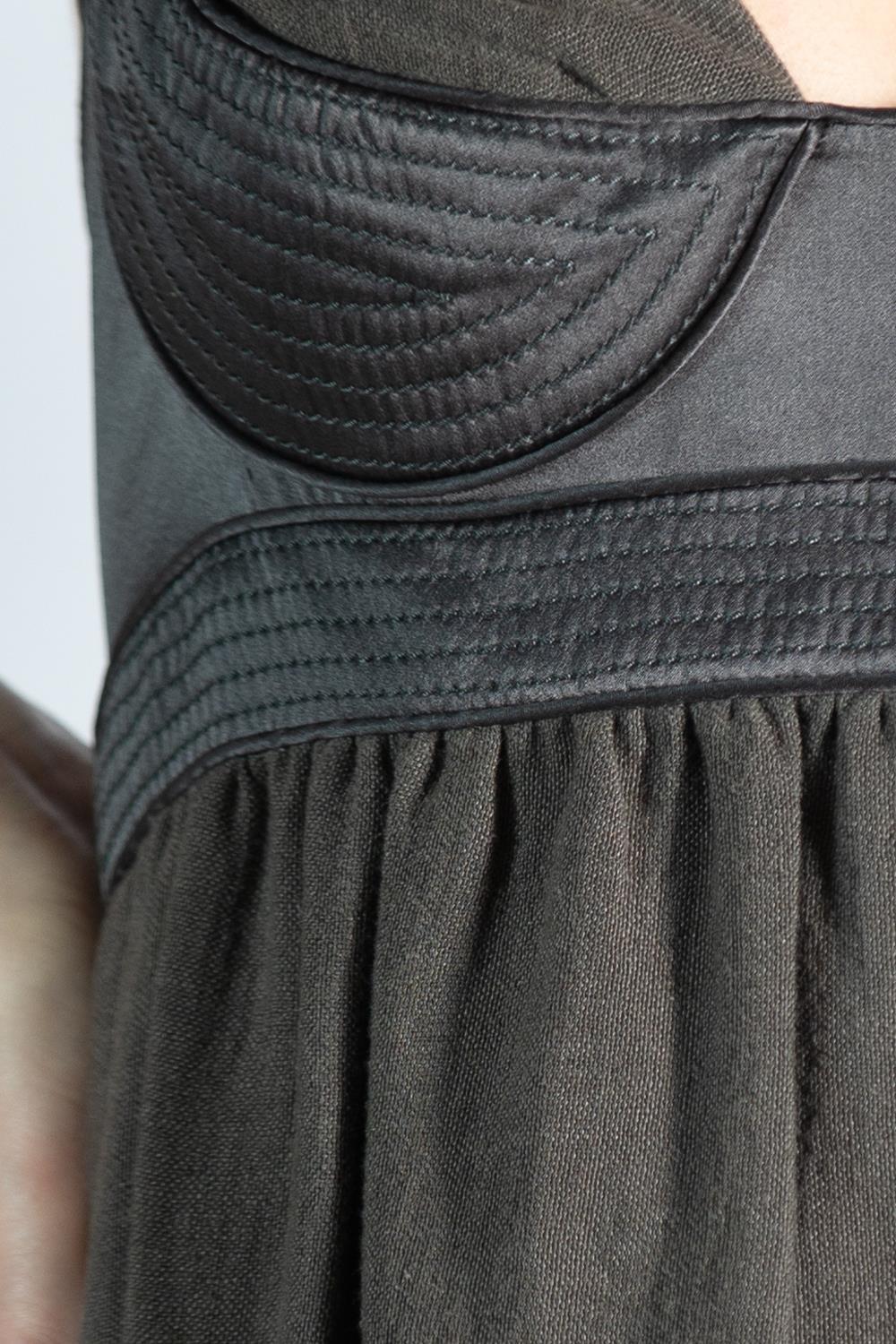 1990S Pronza Schouler Brown Cotton Halter Mini Dress 6