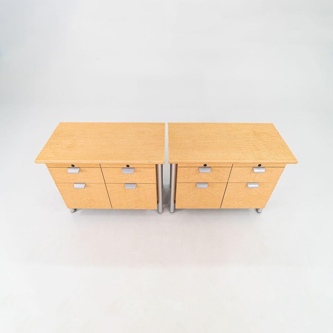 American 1990s Propeller Credenzas in Birdseye Maple by Emanuela Frattini for Knoll For Sale