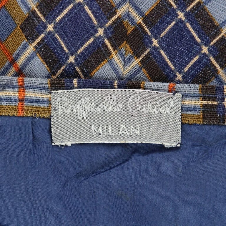 1990s Raffaella Curiel multicolored check pattern midi skirt For Sale ...