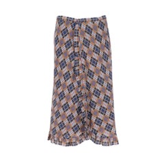 1990s Raffaella Curiel multicolored check pattern midi skirt