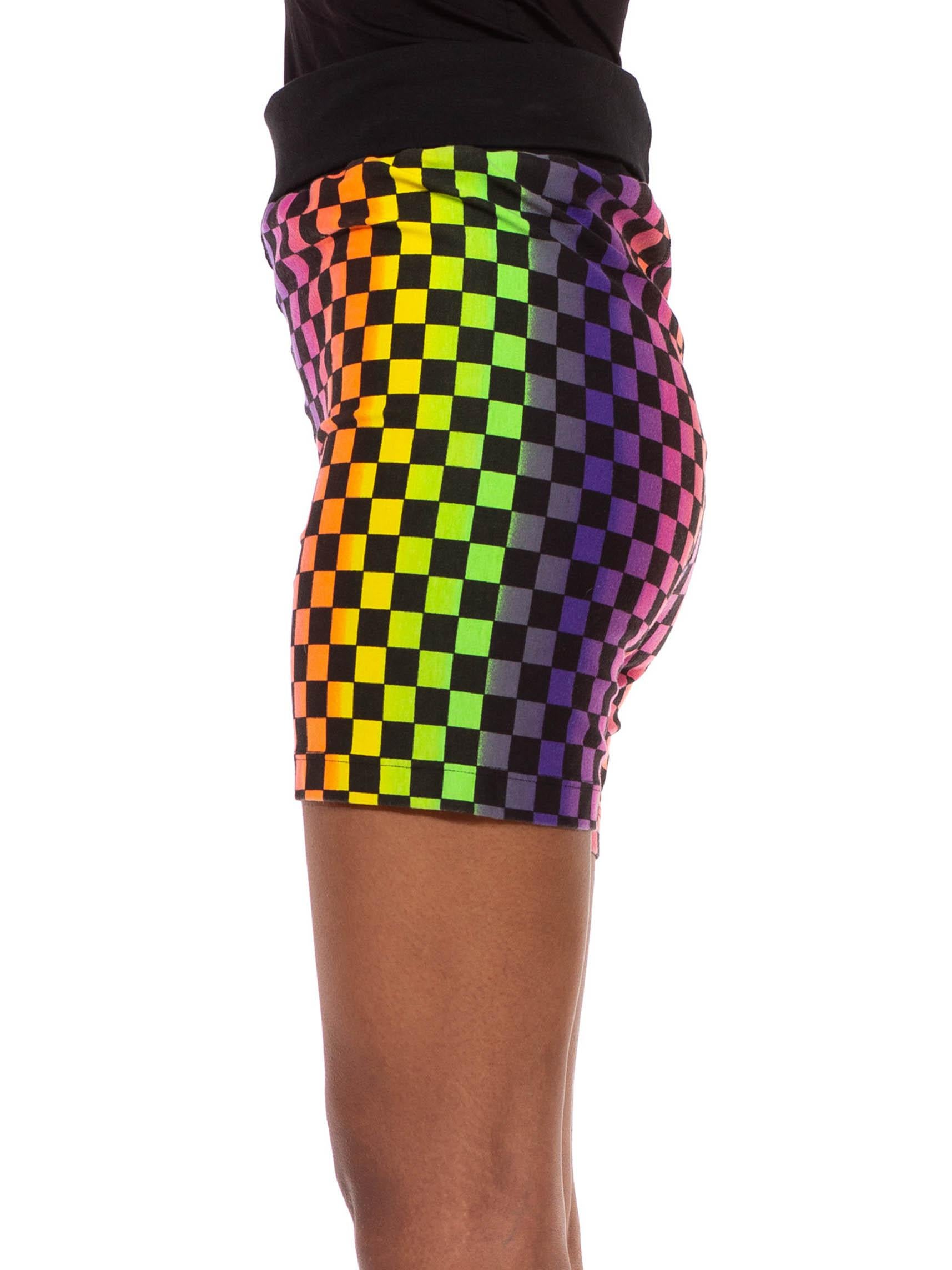 rainbow checkered shorts