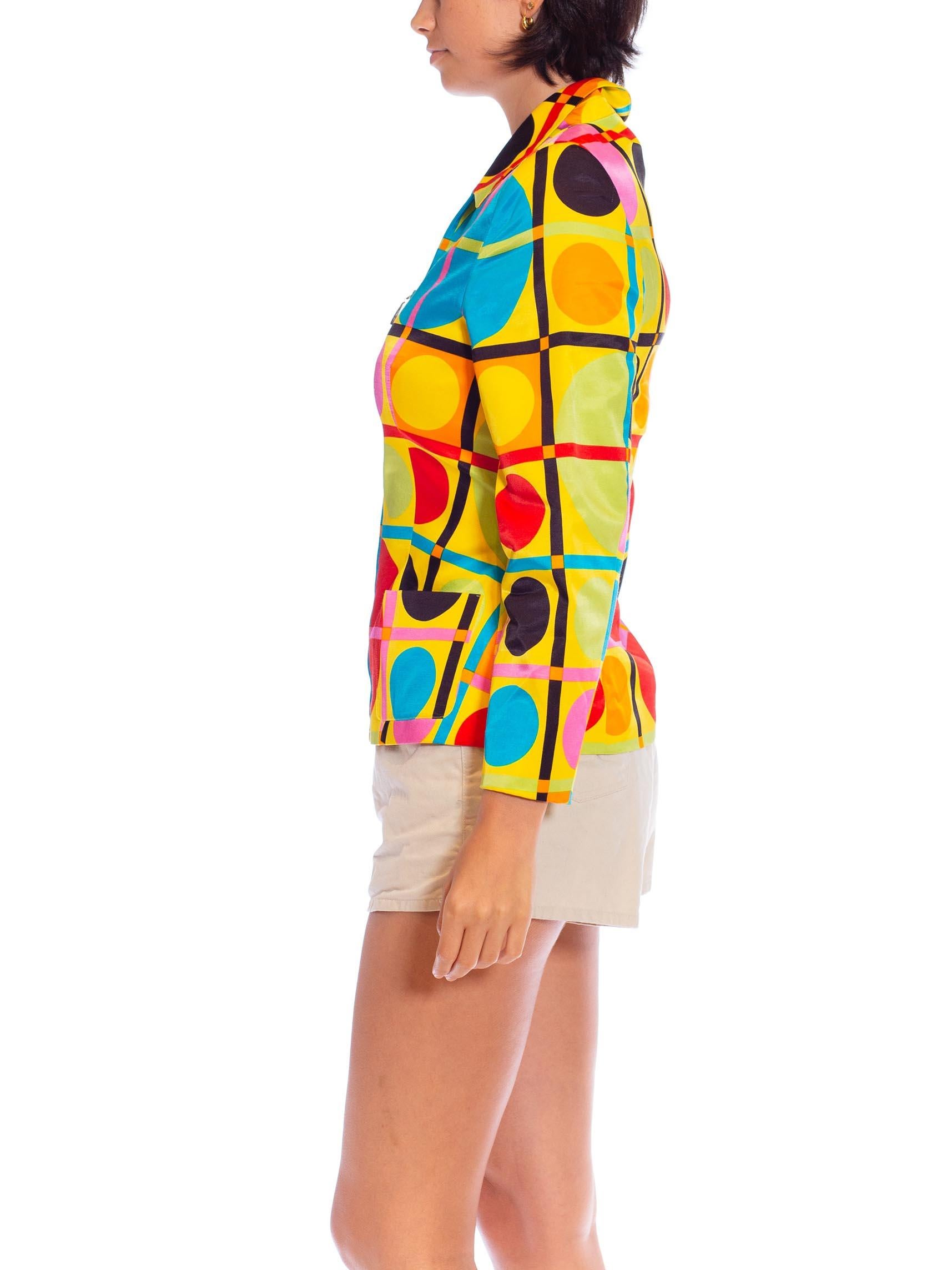 1990S Rainbow Geometric Cotton Jacket In Excellent Condition In New York, NY