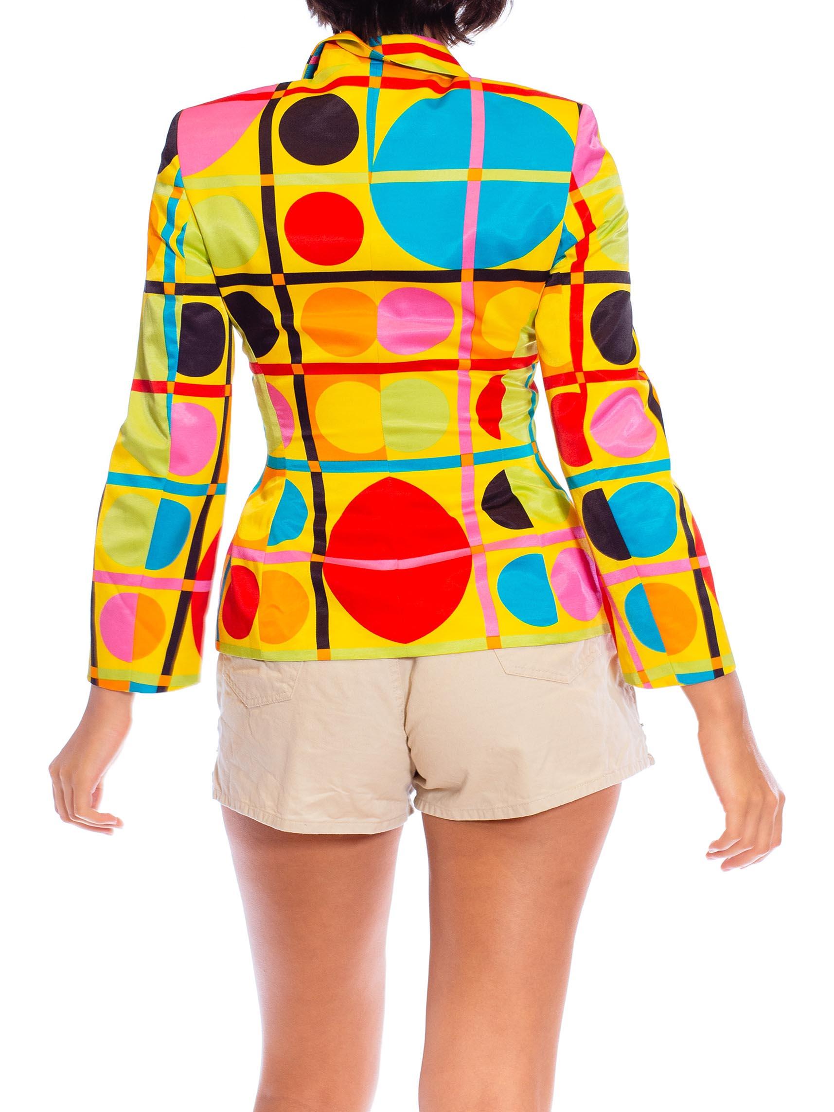 1990S Rainbow Geometric Cotton Jacket 3