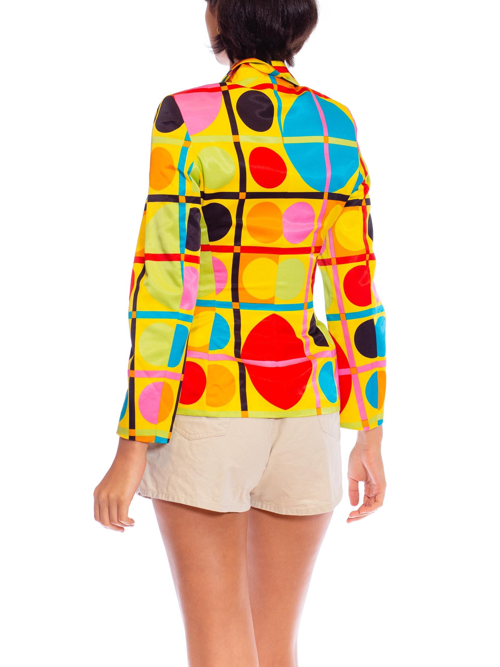 1990S Rainbow Geometric Cotton Jacket 5