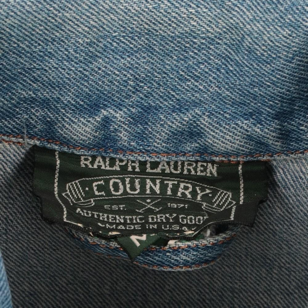 1990s Ralph Lauren blue cotton denim jacket 4