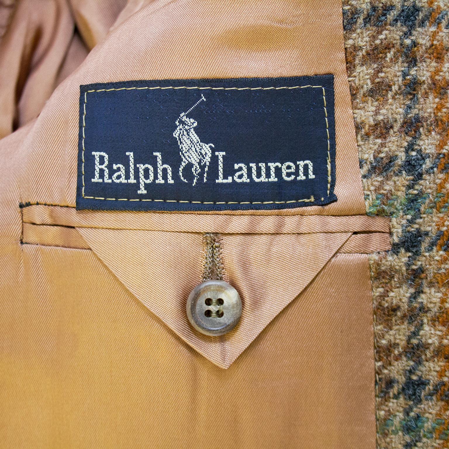 Women's 1990s Ralph Lauren Houndstooth Hacking Jacket and Skirt Set For Sale